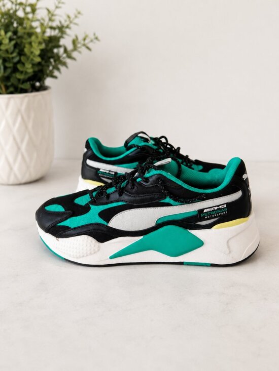 Puma RS-X3 Mercedes AMG Petronas Men\'s Size 9 Black Green Sneakers Running Shoes main image 6
